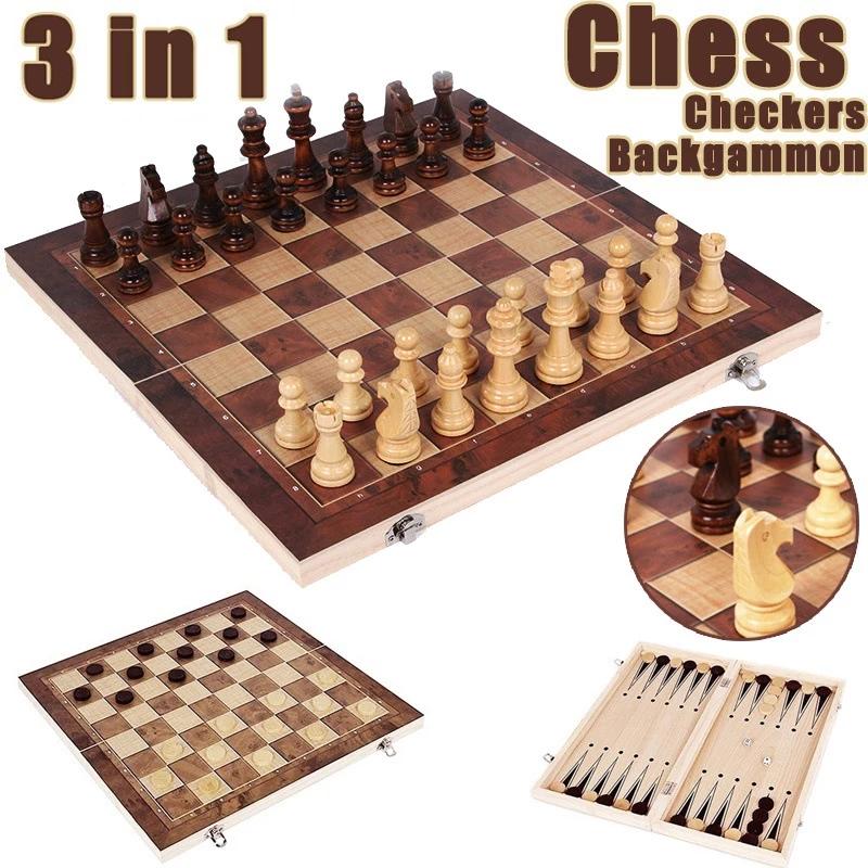 Board Game Quacks - 3 in 1 Chess Board, Folding