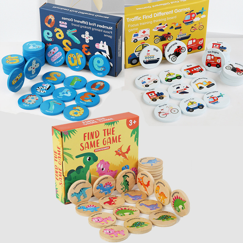 Board Game Of Life - Kids Educational Wooden Memory Game Dinosaur