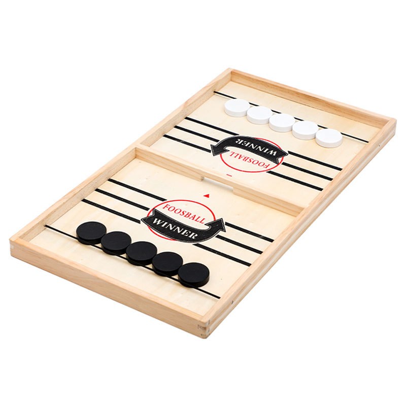 Board Game Family - 2-in-1 Wooden Ice Hockey & Chess