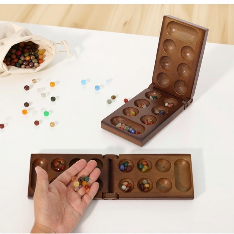 Board Game Family - Ancient Mancala African Chess Set Essential