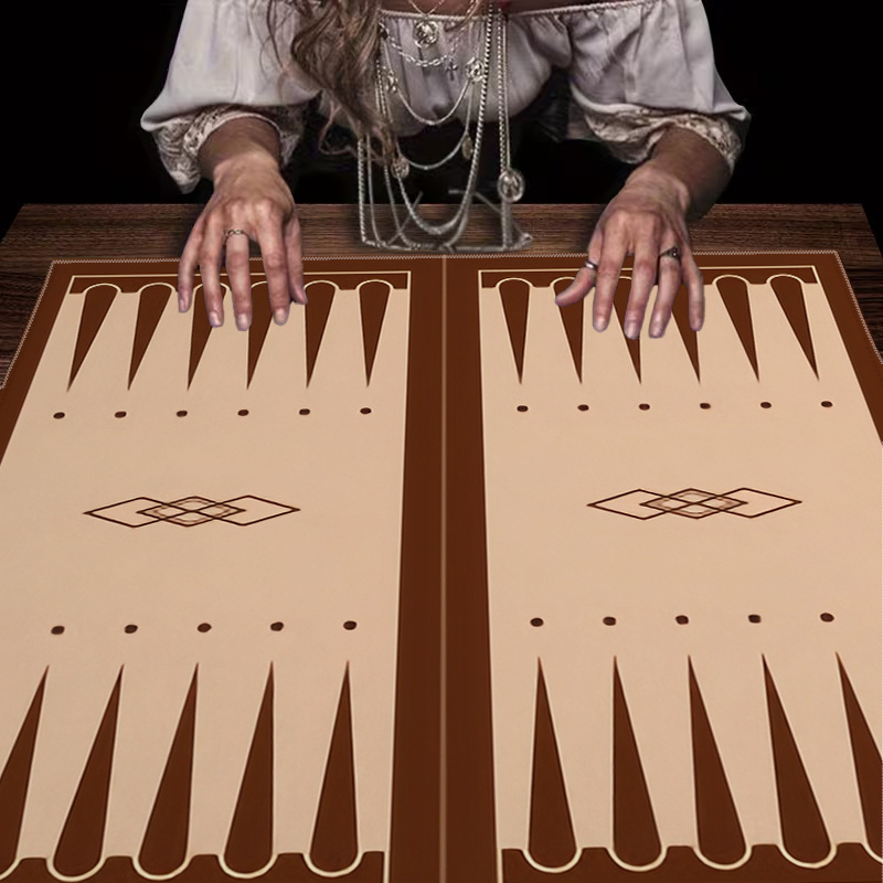 Board Game Vantage - 1pc Brown Backgammon Board Printed Tarot