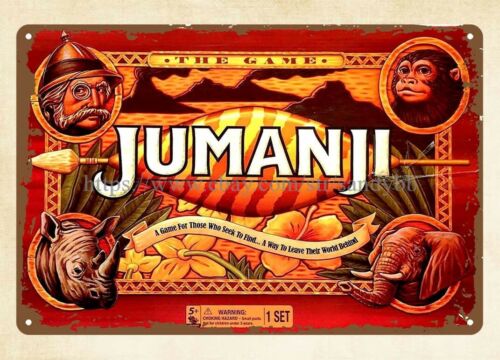 Board Game Jumanji - 1995 Jumanji board game metal tin