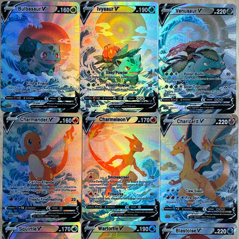 Board Game Is - 9Pcs/set DIY Anime PTCG Collection Card