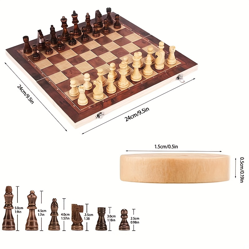 3 in 1 Chess Board, Folding Wo - Board Game Quacks review and price