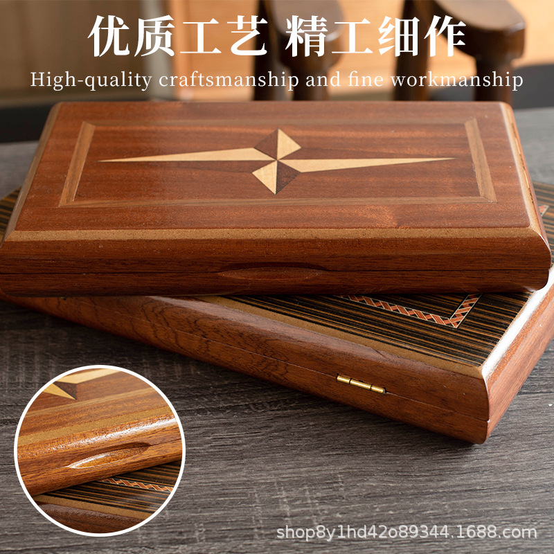 Solid wood backgammon, made of - Board Game Vantage review and price