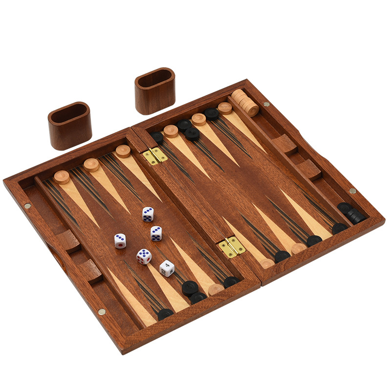 Solid wood backgammon, made of - Board Game Vantage review and price