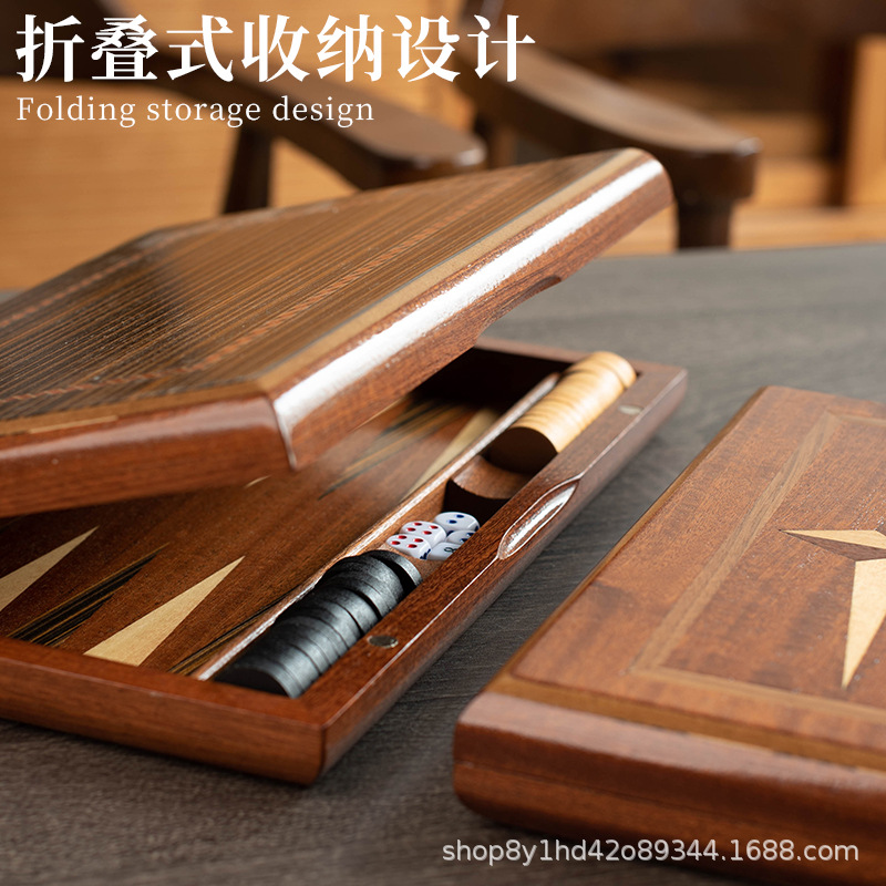 Solid wood backgammon, made of - Board Game Vantage review and price
