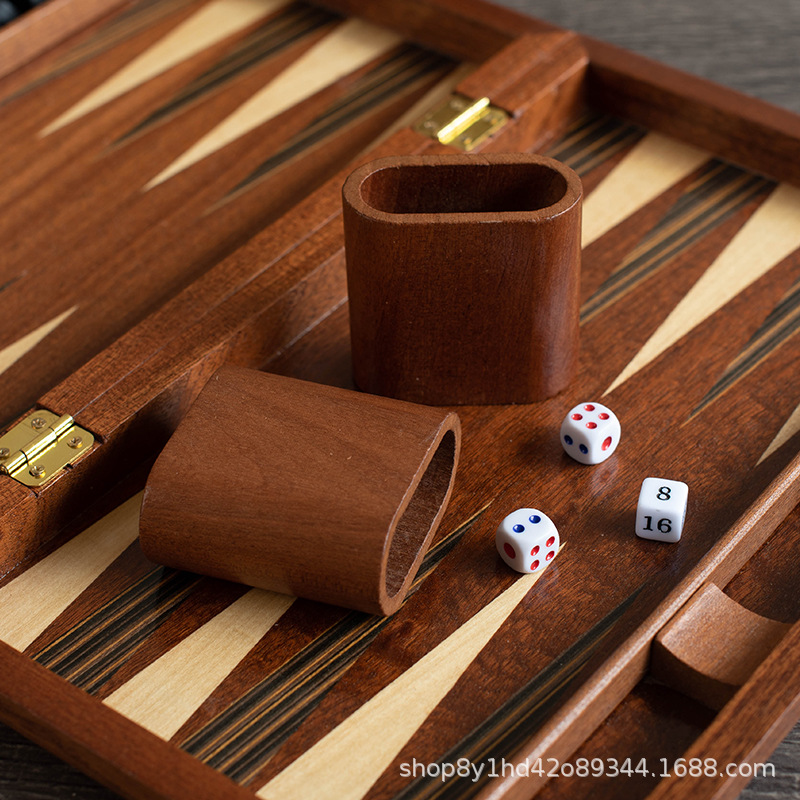 Solid wood backgammon, made of - Board Game Vantage review and price