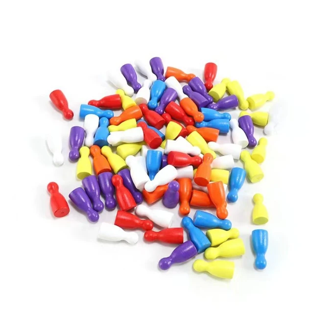 100 Pcs Colorful Wooden Chess  - Board Game Illustration review and price