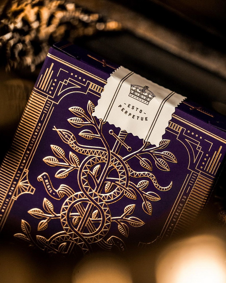 Purple Monarch Playing Cards b - Board Game Illustration review and price