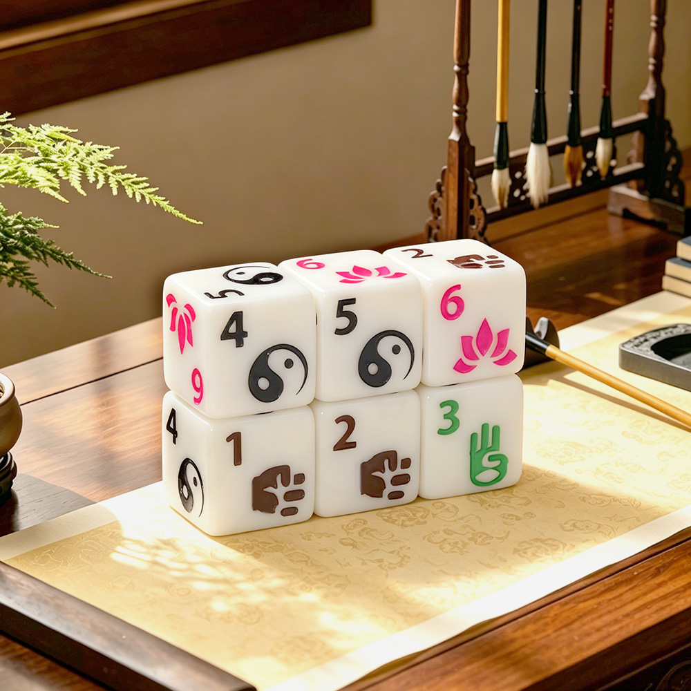 6pcs Zen-Themed Polyhedral Dic - Board Game Zen review and price