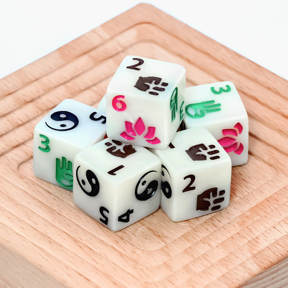 6pcs Zen-Themed Polyhedral Dic - Board Game Zen review and price