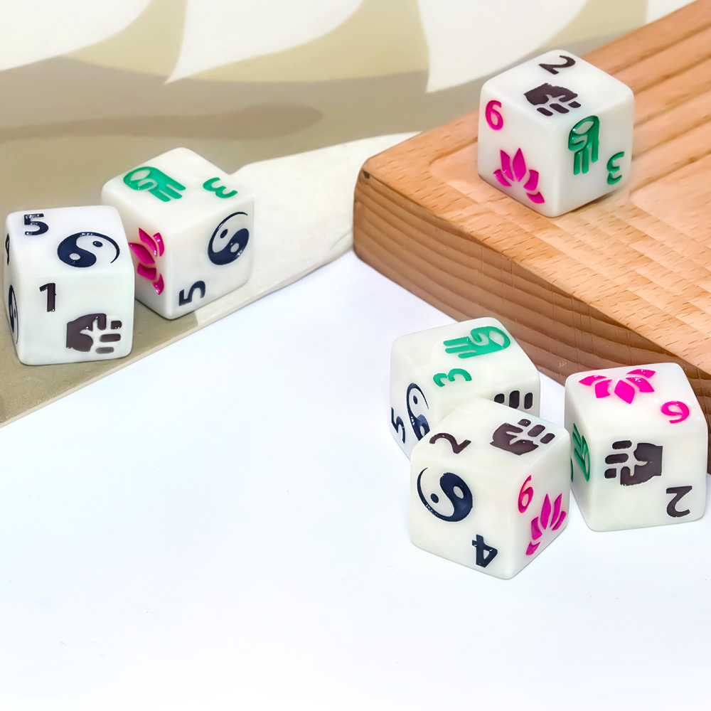 6pcs Zen-Themed Polyhedral Dic - Board Game Zen review and price
