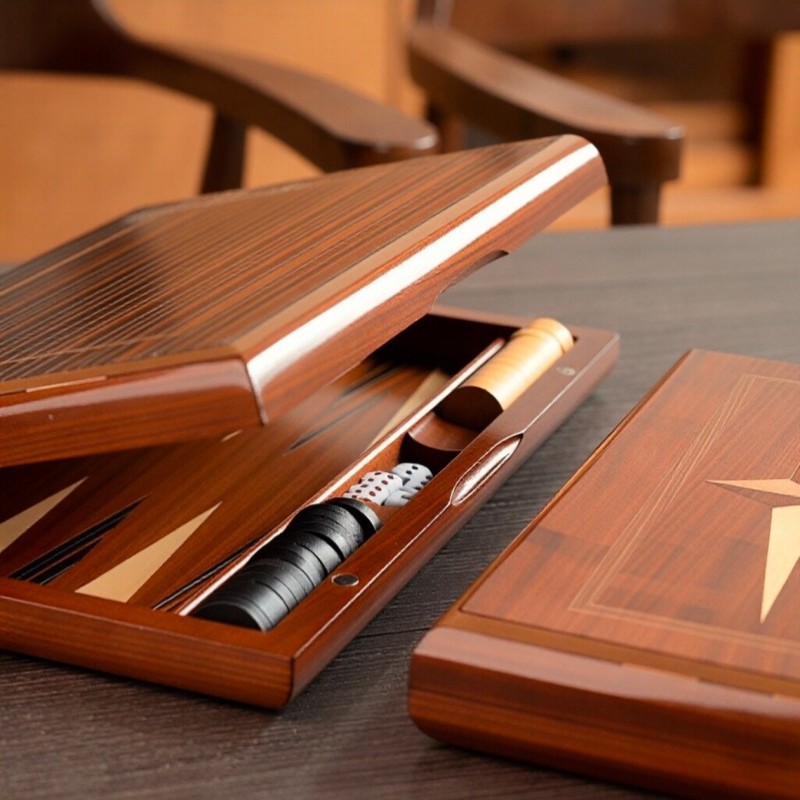 Solid Wood Backgammon 11-19 In - Board Game Quacks review and price