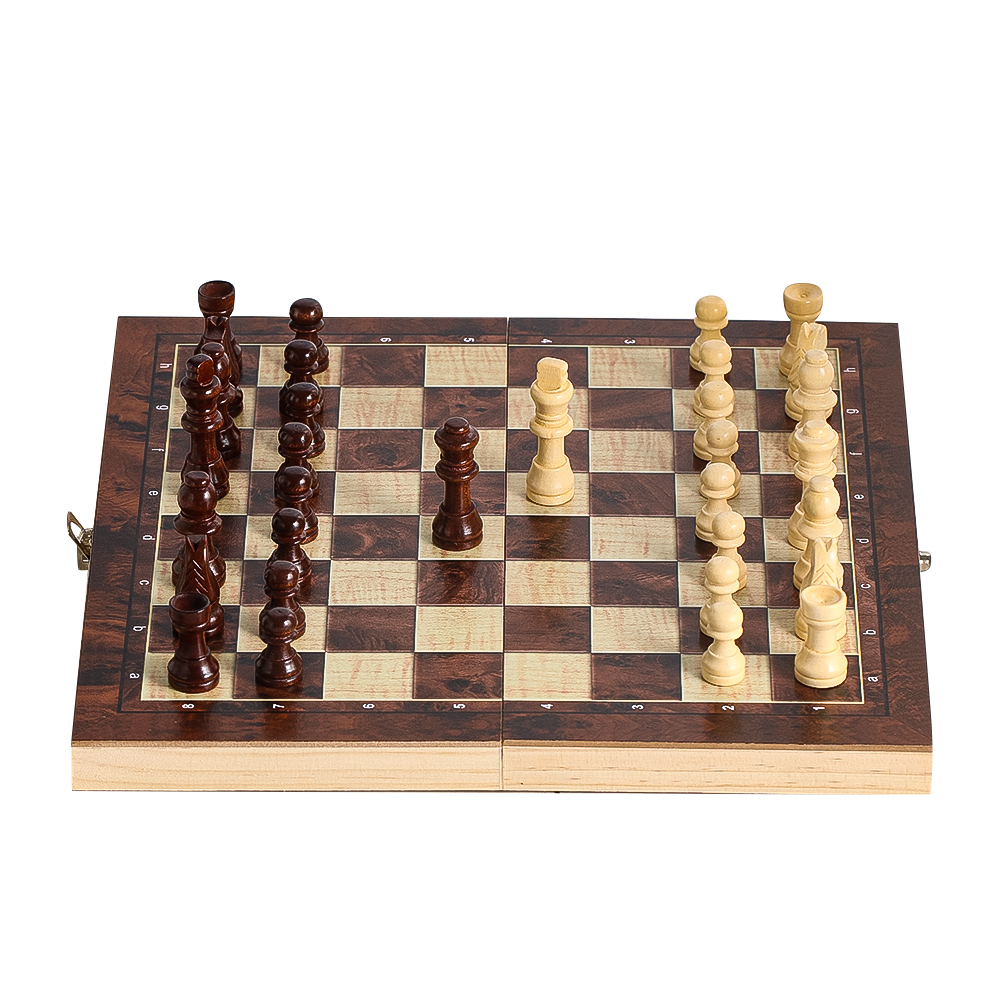Wooden 3-in-1 Checkers Backgam - Board Game Vantage review and price