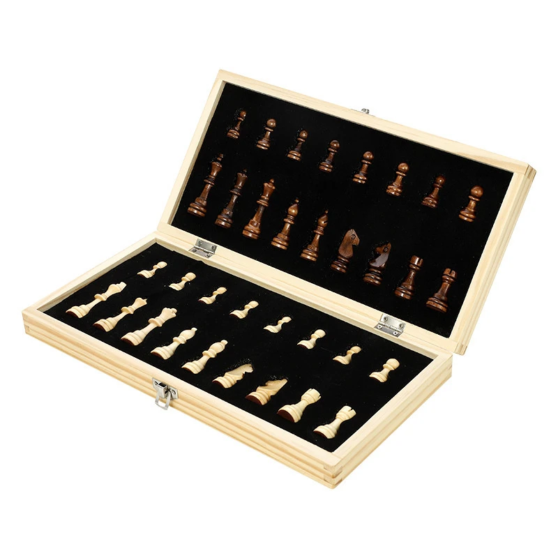 Chess Board Three In 1 Wooden  - Board Game Quacks review and price