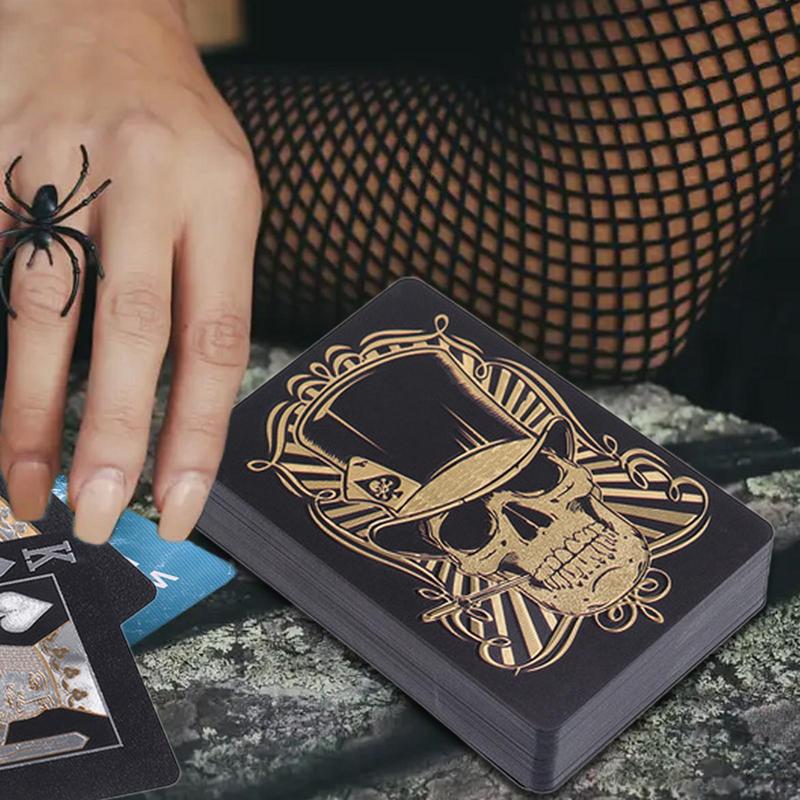 Black Playing Cards Deck Skull - Board Game Illustration review and price
