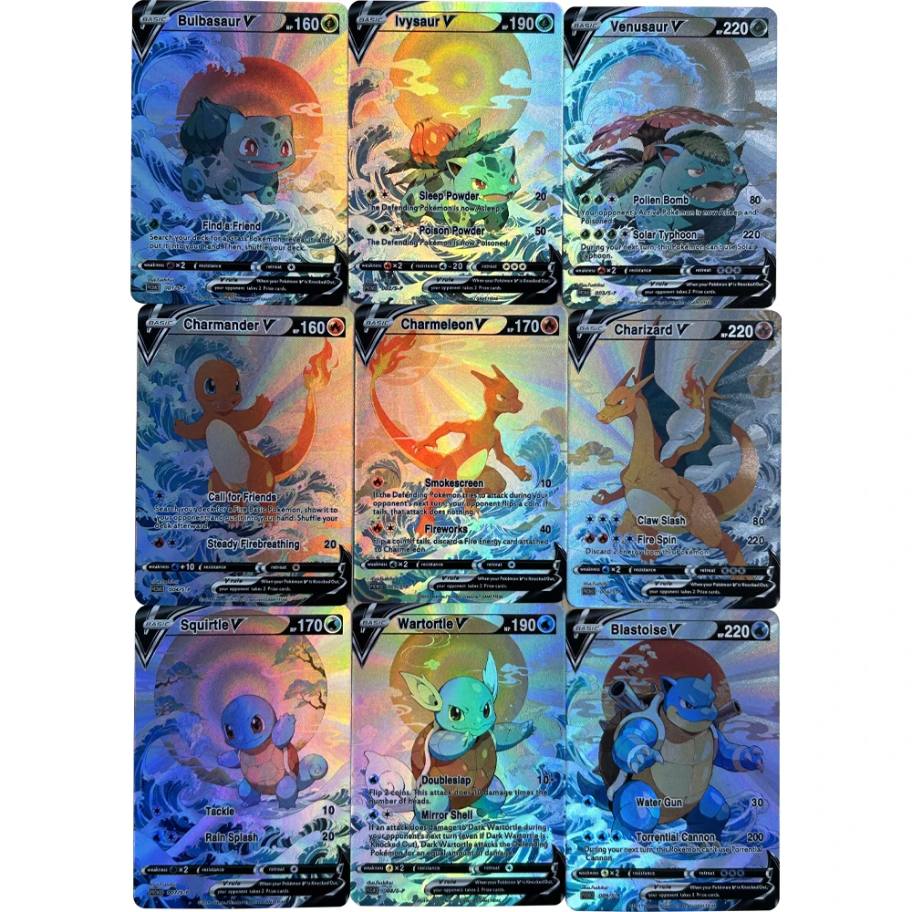 9Pcs/set DIY Anime PTCG Collec - Board Game Is review and price