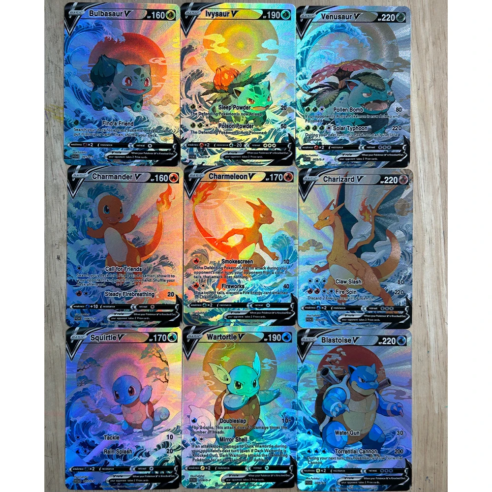 9Pcs/set DIY Anime PTCG Collec - Board Game Is review and price