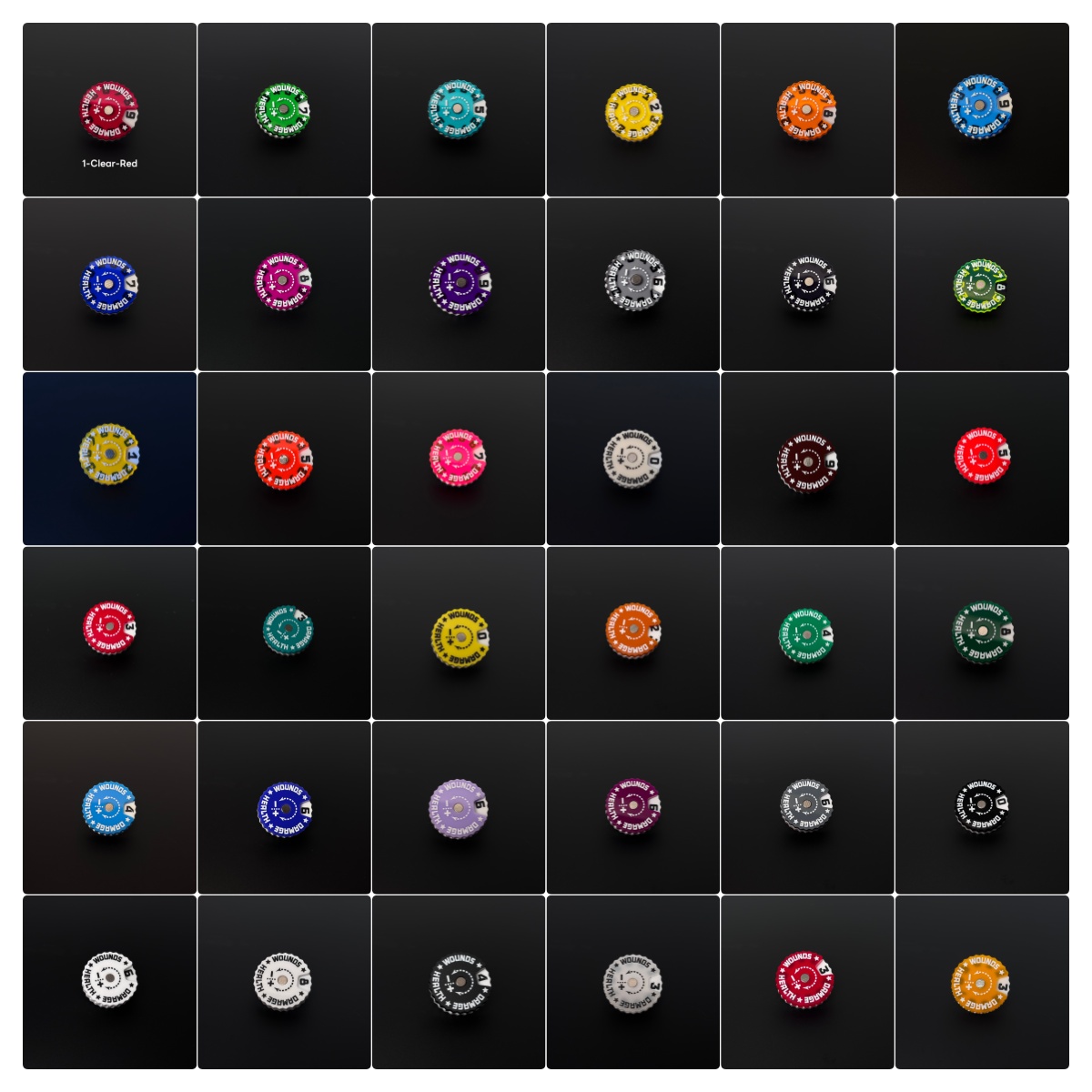 25x25x6mm Wound Tracker Table  - Board Game Path review and price