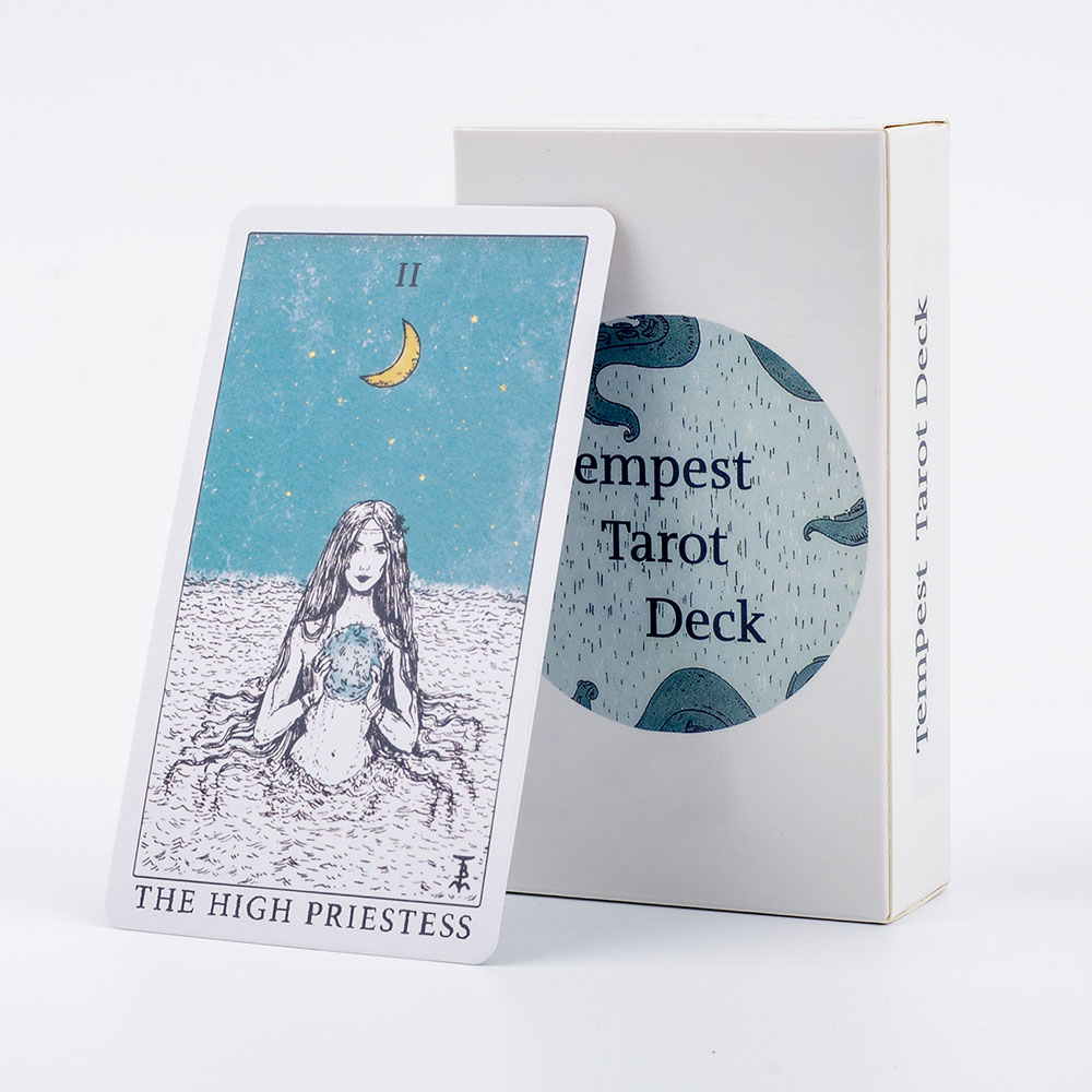 Ocean Themed Tempest Tarot  De - Board Game Illustration review and price