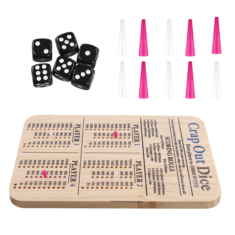 Wooden Crap Out Dice Score Boa - Board Game Family review and price